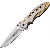 MTech A960GD Gold Assisted Opening Drop Point Linerlock Folding Pocket Knife
