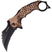 Tac Force 945DG Assisted Opening Part Serrated Karambit Linerlock Folding Pocket Knife with Digital Camo ABS Handle