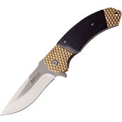 MTech A967GB Gold/Black Assisted Opening Framelock Folding Pocket Knife