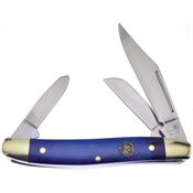 Frost TS797BLSB Wrangler Folding Pocket Knife with Blue Smooth Bone Handle
