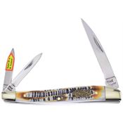 Frost SW167BAB Warncliffe Whittler Folding Pocket Knife with Aspen Burnt Bone Handle