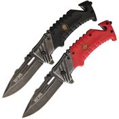 Wild Boar 1020 First Responders Set assisted opening Folding Pocket Knife with Textured ABS Handle