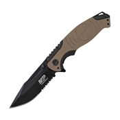 Smith & Wesson MP13GLS M&P Part Serrated Drop Point Linerlock Folding Pocket Knife