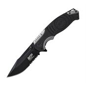 Smith & Wesson MP13GS M&P Part Serrated Drop Point Linerlock Folding Pocket Knife