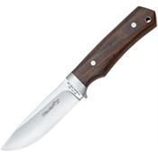 Blackfox 010WD Hunter Fixed Drop Point Blade Knife with Brown Smooth Wood Handle