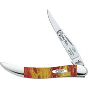 Case 910096GR Toothpick Folding Pocket Knife with Golden Ruby Corelon Handle