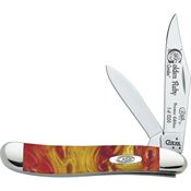 Case 9220GR Peanut Folding Pocket Knife with Golden Ruby Corelon Handle