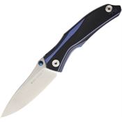 Real Steel 7432 E802 HorUS Fixed Blade Knife with Black and Blue G10 Handle