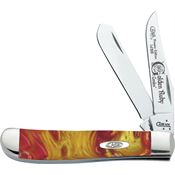 Case 9207GR Mini Trapper Folding Pocket Knife with Golden Ruby Corelon Handle