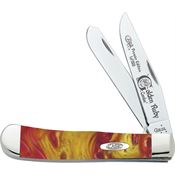 Case 9254GR Trapper Folding Pocket Knife with Golden Ruby Corelon Handle