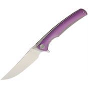WE 704A Clip Point Folding Pocket Knife with Purple Satin Handle