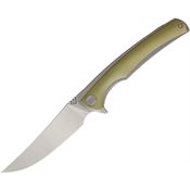 WE 704D Folding Pocket Knife with Gold Satin Handle