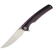 WE 704CFA Clip Point Blade Folding Pocket Knife with Purple Cf Handle