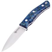 Casstrom 13119 No 10 SFK Blue Blue/SS/Flat Knife with Blue Birch Wood Handle