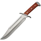 China Made 211397 Bowie Fixed Clip Point Blade Knife with Brown Pakkawood Handle
