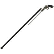 China Made 926906 Gun Cane Metal Handle with Black Aluminum Shaft