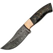 Damascus 1152 Ram Copper Skinner Fixed Blade Knife