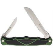 Havalon 52220 Hydra Green Saw Linerlock Folding Pocket Knife