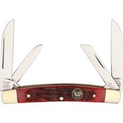 Hen & Rooster 364SRPB Congress Folding Pocket Knife with Red Pick Bone Handle