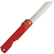 Higonokami CLG Folder Blue Steel Lacquer Gold Folding Pocket Knife with Red Iron Handle