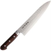 Kanetsune 902 Damascus Steel Blade Gyutou Chef Knife with Brown Laminated Wood Handle