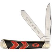 Rough Rider 1670 Black Widow Trapper Folding Pocket Knife with Handle