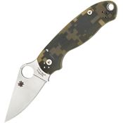 Spyderco 223GPCMO Para 3 Satin Finish Blade Linerlock Folding Pocket Knife with Camo FRN Handle