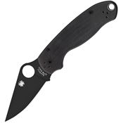 Spyderco 223GPBK Para 3 Black DLC Coated Blade Lockback Folding Pocket Knife with Black G10 Handle