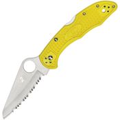 Spyderco 88SYL2 Salt 2 Serrated Lockback Folding Pocket Knife