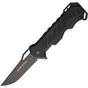 Aku Strike 00030 Mimic Black Drop Point Blade Linerlock Folding Pocket Knife with Black G-10 Handle