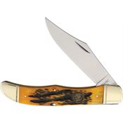 Miscellaneous 1730 Miscellaneous Folding Packet Knife with Orange Jigged Bone Handle