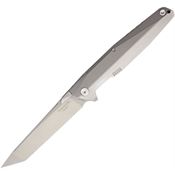 Rike 1507T Rike Knife Kwaiken M390 Blade with Gray Matte Finish Titanium Handle