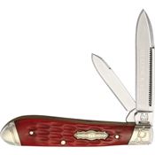 Rough Rider 1679 Peanut Folding Knife with Red Pick Bone Handle