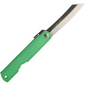 Higonokami 6B No 6 Blue Paper Steel Folding Knife with Green Iron Handle
