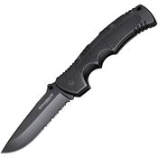 Magnum 01MB712 Magnum Charlie Part Serrated Drop Point Linerlock Folding Pocket Knife