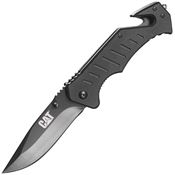 Caterpillar 980012 Drop Point Linerlock Folding Pocket Knife with Black G-10 Handle