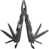 Caterpillar 980021 13-In-1 Saw Linerlock Folding Pocket Multi-Function Tool Knife with Black Aluminum Handles