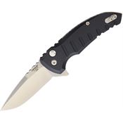 Hogue 24170 X1 Micro Button Lock Matte Black Drop Point Linerlock Folding Pocket Knife