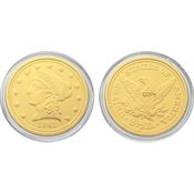 China Made 521 Commemorative 1841 2 1/2D Coin with Gold Finish