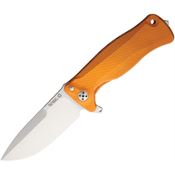 Lion Steel SR11AOS SR11 Satin Orange Drop Point Linerlock Folding Pocket Knife