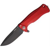 Lion Steel SR11ARB SR11 Black Red Drop Point Linerlock Folding Pocket Knife