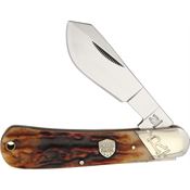 Rough Rider 1727 Cotton Sampler Folding Pocket Knife with Brown Stag Bone Handle