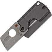 Spyderco 188ALP Dog Tag SlIP Joint Gen 4 Sheepsfoot Linerlock Folding Pocket Knife with Black Aluminum Handle