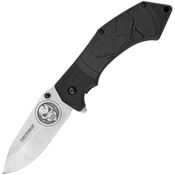 Tac Force 959SW Assisted Opening Stonewash Finish Drop Point Linerlock Folding Pocket Knife with Black Nylon Handle