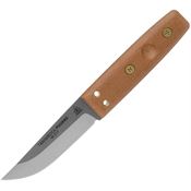 TOPS TPUK01 Tanimboca Puukko Clip Point Blade Knife with Natural Canvas Micarta Handle