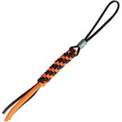 WE A01C Paracord Lanyard with Black and Orange Braided Paracord Construction