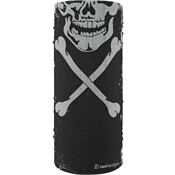 Zan Headgear 04392 Black and white Skull Motley Tube with Cotton Construction