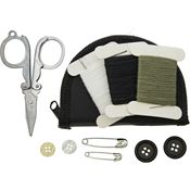 Bushcraft S135AB Sewing Kit In Black Nylon Zippered Storage Pouch