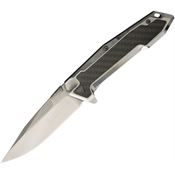 Elite Tactical 1018GM Gray Mirror Drop Point Linerlock Folding Pocket Knife