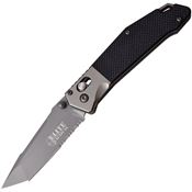 Elite Tactical 1027BK Rapid Lock Folder Black Part Serrated Tanto Point Linerlock Pocket Knife